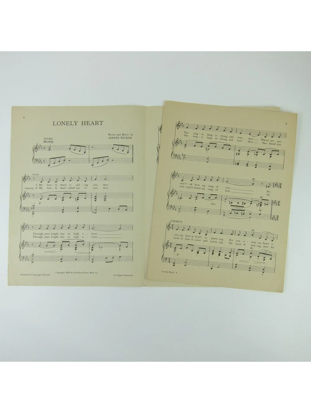 Sheet Music Lonely Heart Eileen Moran Wedding Todays Children Radio Vintage 1936